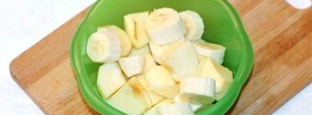 смузи с корицей, отрубями и фруктами. Шаг 2