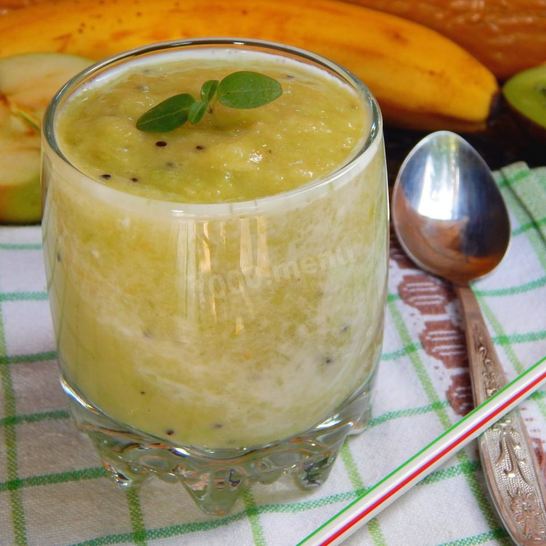 Рецепт смузей яблоко киви банан