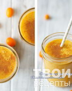 Тыквенный смузи с яблоком и бананом