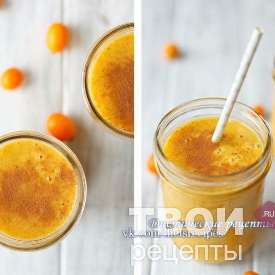 Рецепт тыквенного смузи с яблоком и бананом