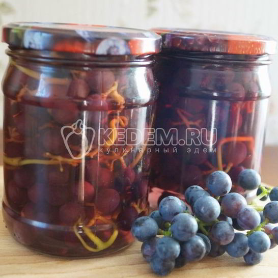 Рецепт винограда в сиропе на зиму