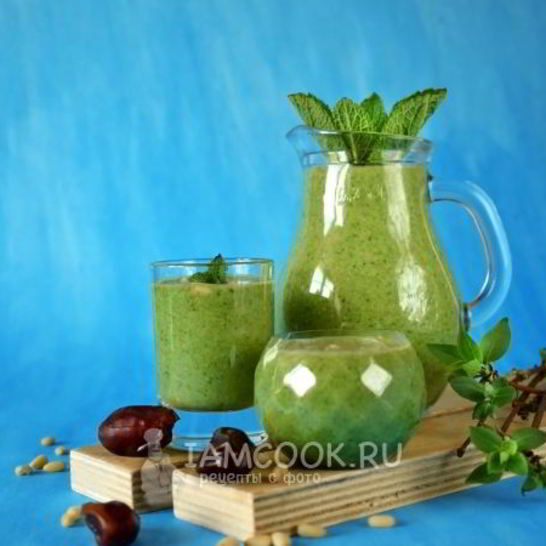 Рецепт зеленого коктейля с арахисовой пастой