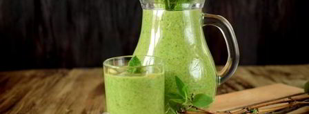 зеленый коктейль с арахисовой пастой. Шаг 7