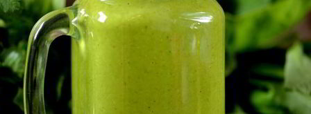 зеленый коктейль с овсяными хлопьями и льном. Шаг 9