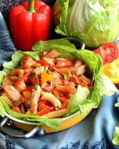 Итальянский салат с макаронами