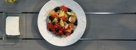 картофельный салат с фетой и оливками. Шаг 3