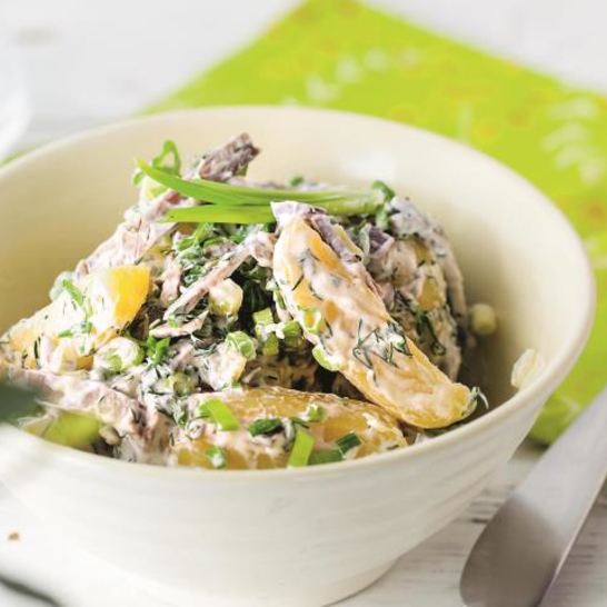 Рецепт картофельного салата с говядиного