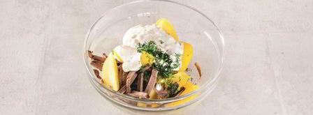 картофельный салат с говядиной. Шаг 4