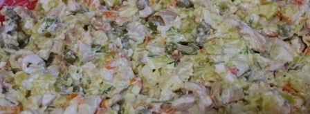 картофельный салат с кальмарами. Шаг 4