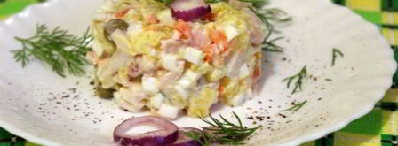 картофельный салат с кальмарами. Шаг 5