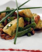 Картофельный салат с лисичками