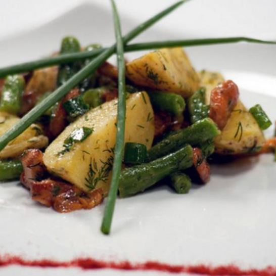 Рецепт картофельного салата с лисичками