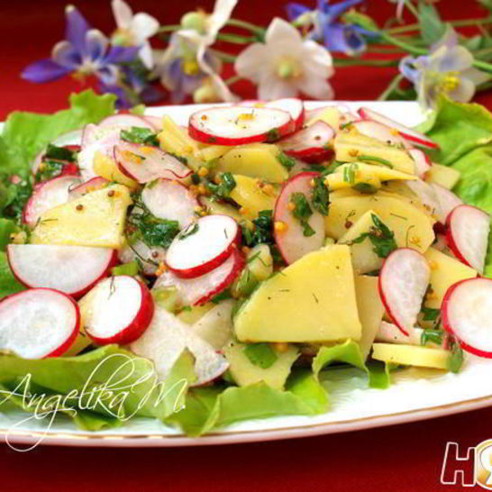 Рецепт картофельного салата с редисом