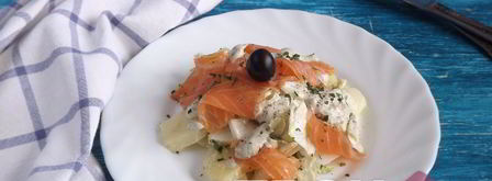 картофельный салат с семгой. Шаг 5