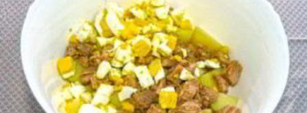 картофельный салат с тунцом. Шаг 6