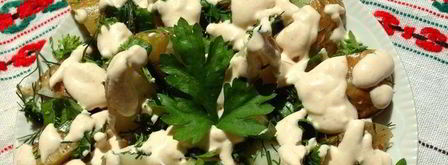 картофельный салат с заправкой из феты. Шаг 5