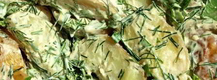 картофельный салат с заправкой из феты. Шаг 6