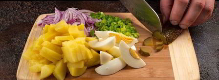 немецкий картофельный салат с домашним майонезом. Шаг 5