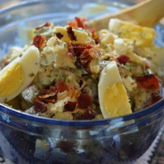 Рецепт печеного картофельного салата