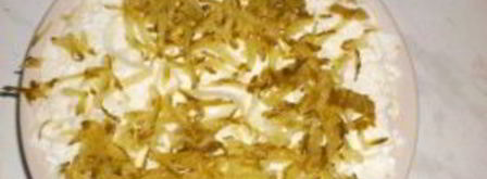 салат из картофеля с копченой горбушей. Шаг 6