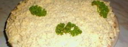 салат из картофеля с копченой горбушей. Шаг 10