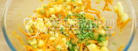 салат из картофеля с морковью по-корейски. Шаг 6