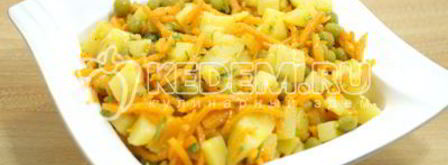 салат из картофеля с морковью по-корейски. Шаг 7