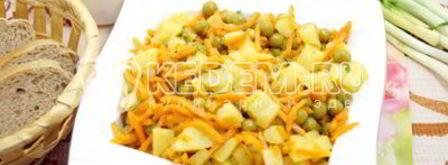 салат из картофеля с морковью по-корейски. Шаг 8
