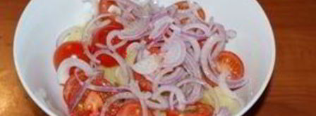 салат из картофеля с помидорами по-деревенски. Шаг 5