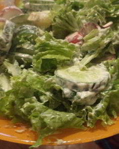 Салат из молодого картофеля и редиса