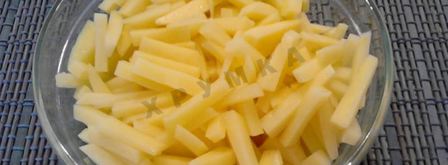 салат с картошкой фри и курицей. Шаг 3