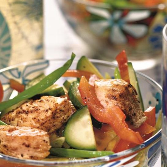 Рецепт салата с молодым картофелем и курицей