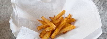 салат с жареной картошкой соломкой. Шаг 7