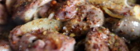 теплый картофельный салат с индюшиными сердечками. Шаг 4