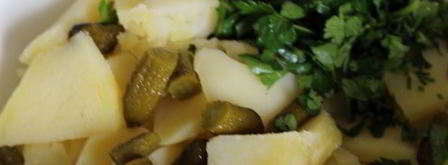 теплый картофельный салат с индюшиными сердечками. Шаг 6