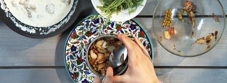 теплый картофельный салат со сливочной курицей. Шаг 3