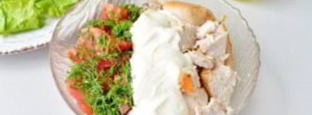 куриный салат с лимоном и йогуртом. Шаг 6