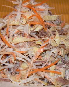 Мясной салат с дайконом Загадка