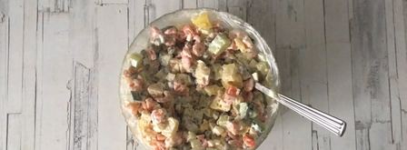 оливье с креветками. Шаг 7