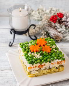 Оливье с курицей