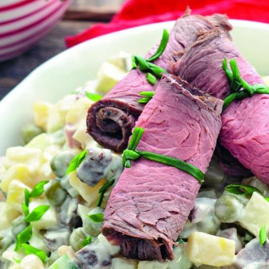 Рецепт оливье с ростбифом