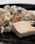 Постный салат Оливье