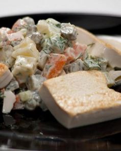 Постный салат Оливье