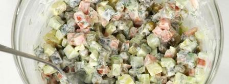 постный салат оливье. Шаг 3