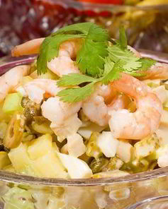 Салат оливье c острым майонезом