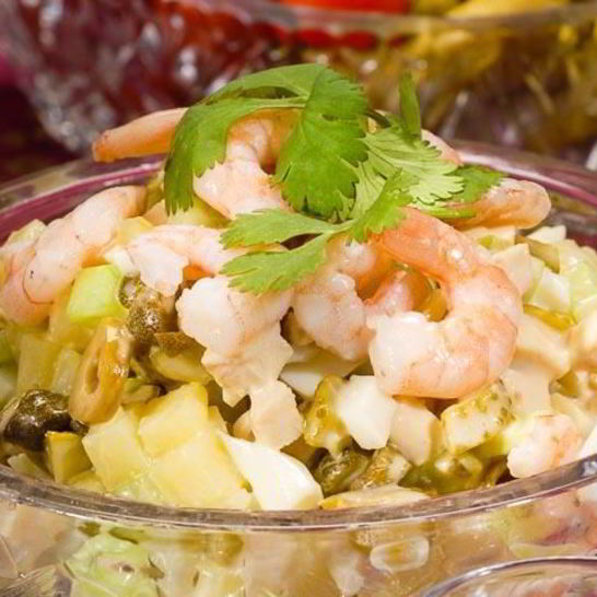 Рецепт салата оливье с острым майонезом