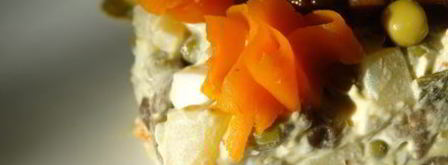 салат оливье с грибами. Шаг 5