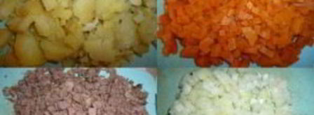 салат оливье с яблоками. Шаг 2