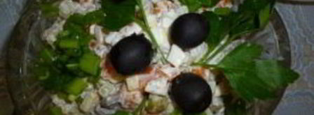 салат оливье с яблоками. Шаг 4