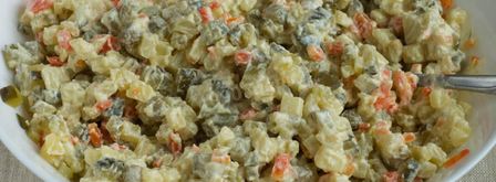 вегетарианский салат оливье. Шаг 8